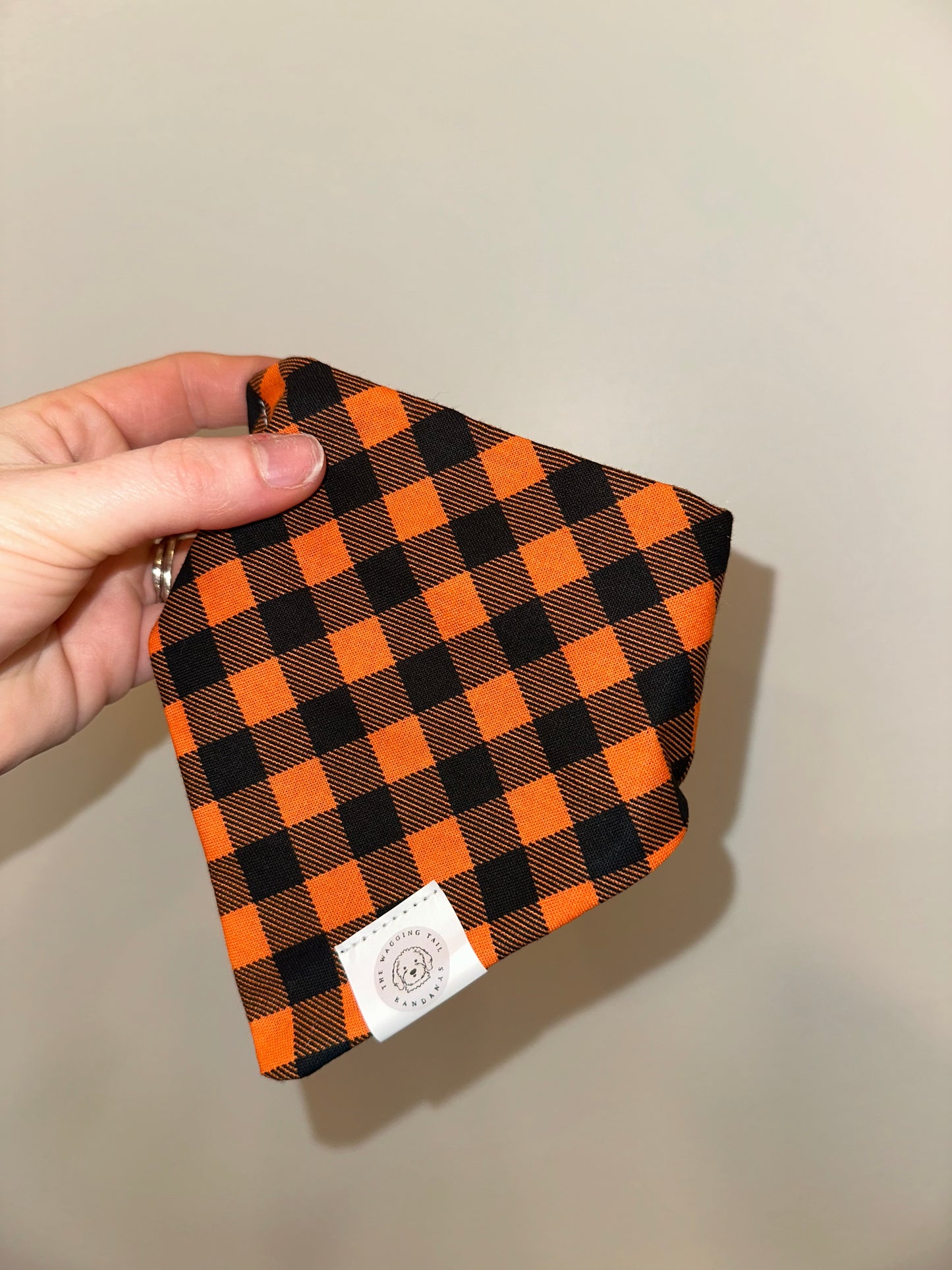 Black Orange Checked